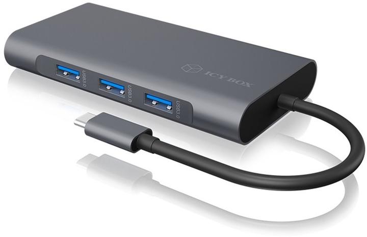 Actual product image Icy Box IB-DK4040-CPD - USB Type-C mini Dock PD (USB-C, 10 ports)