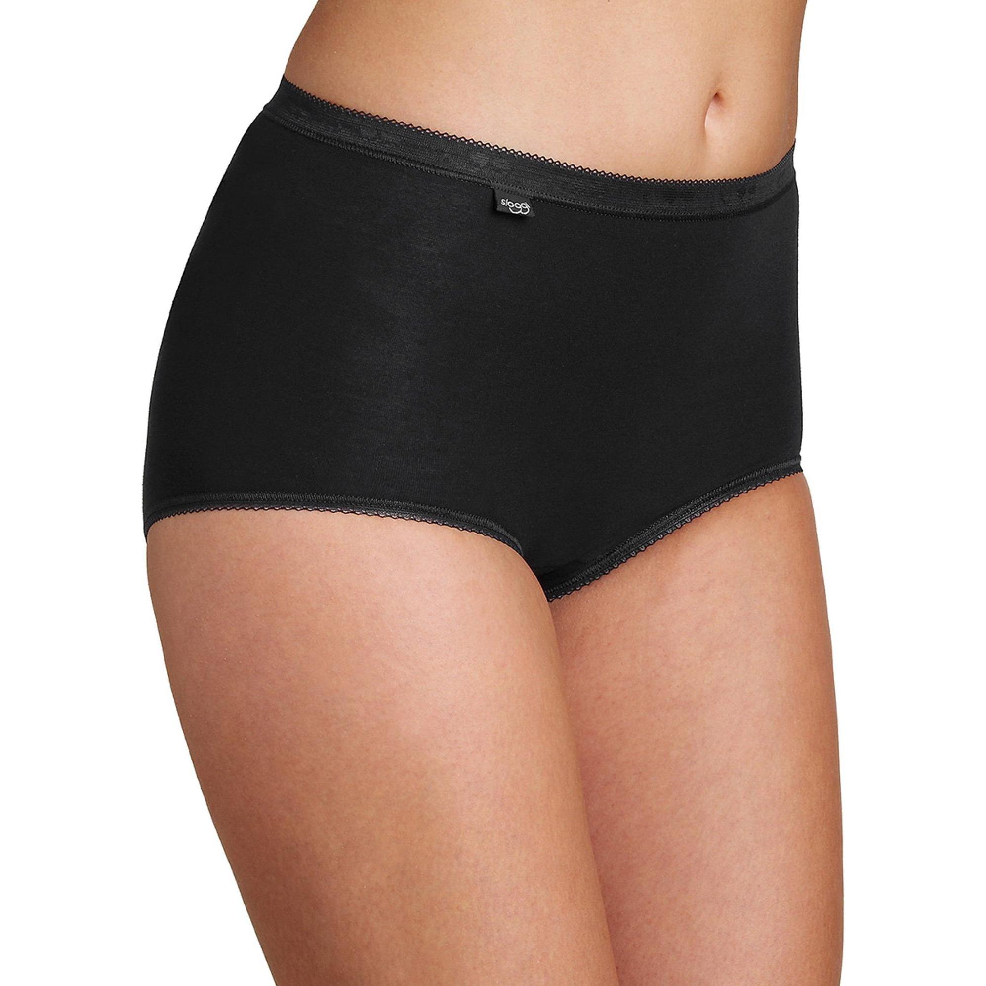 Thumbnail - Sloggi, Damen, Unterhosen, Basic+ Maxi Slip, Schwarz, (54, 3er Pack)