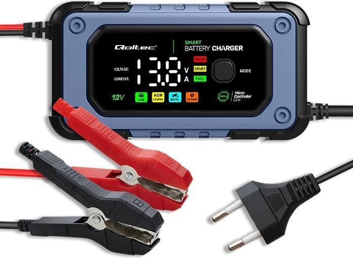 Produktbild Qoltec Batterieladegerät mit Reparaturfunktion, 12V, 7A (12V, 7 A)