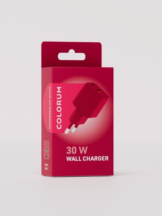 Actual product image Forever COLORUM wall charger USB-A + USB-C PD 30W CLS30-AC-02 xMagenta (30 W, 2 ports)