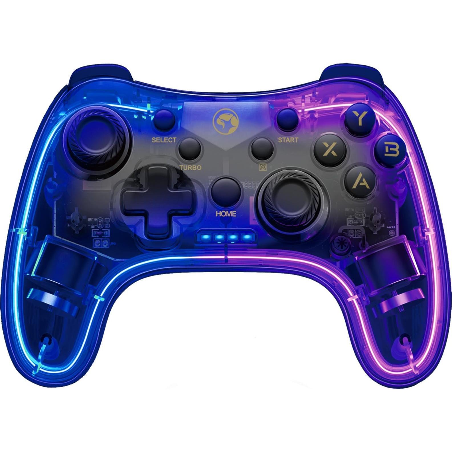 Marvo GHOST 40 trasparente / controller di gioco wireless / per PC / PS3/4 / Android iOS / RGB (Android, iOS, PC, PS3, PS4), Controller gaming, Traspa