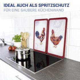 Image du produit Wenko Plaque de recouvrement en verre Universal Mod. Farm, set de 2 pièces pour tous les types de