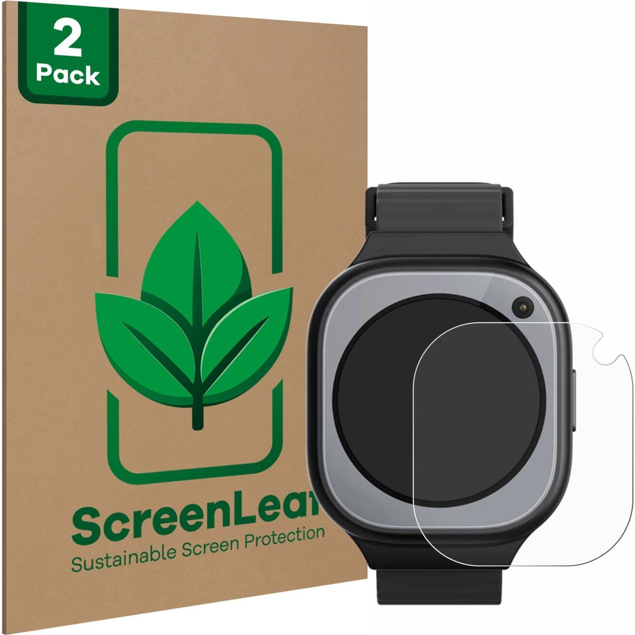 ScreenLeaf Schutzfolie nachhaltiger Displayschutz Displayschutzfolie Folie Klar Transparent, Smartwatch Schutzfolie, Tra...