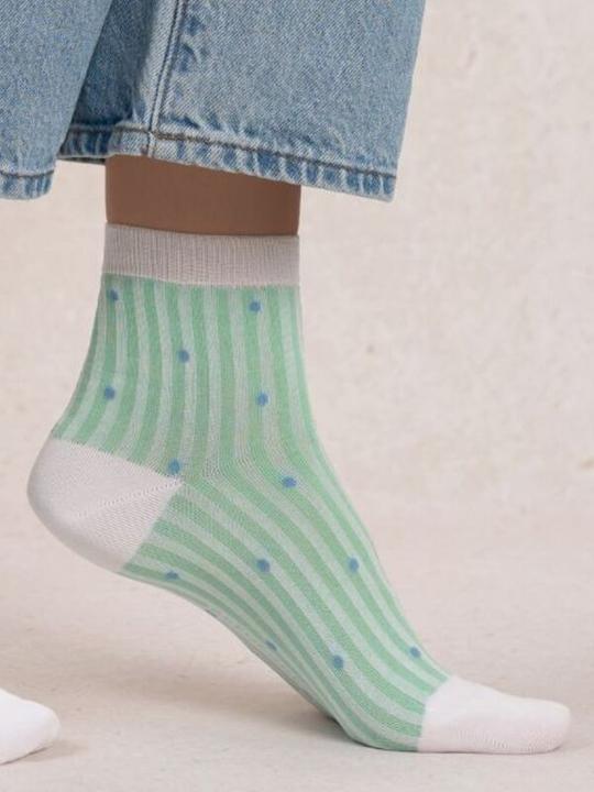 Produktbild Bleuforêt Rayures Plumetis Socken (Einzelpack, 36 - 38)