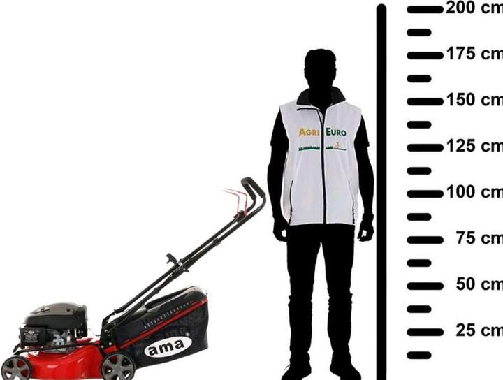Actual product image TRX 421 Rasenmäher zum Schieben 3in1 Fangkorb, Heckauswurf, Mulchen (Petrol)