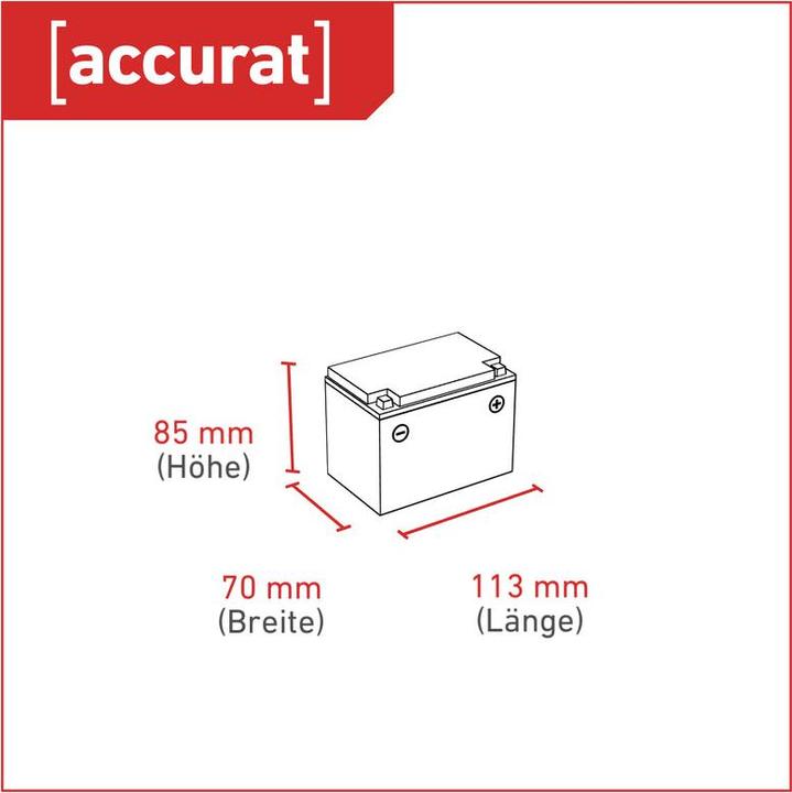 Actual product image Accurat Lithium motorbike battery 12V 5.3Ah YB5L-BS LiFePO4 battery Ion motorbike battery (12 V, 5.30 Ah, 100 A)