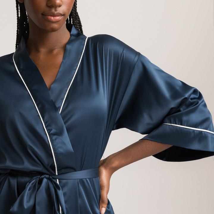 Actual product image La Redoute Collections Satin kimono with 3/4 sleeves (48, 50)