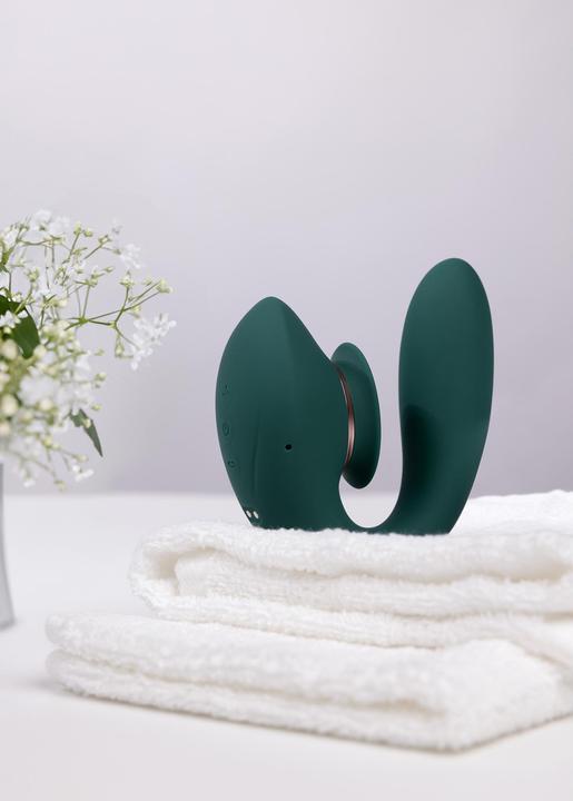 Image du produit Innovation Twitch 3 - Vibromasseur rechargeable & aspiration - Silicone - 10 Speed - Forest Green