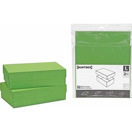 Buntbox, Geschenkverpackung, 71-1 - Kartonage Set 2-teilig, Grösse L, Apfel (Geschenkbox, 2 x)