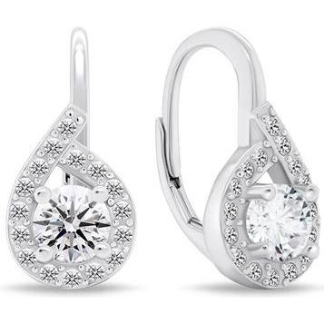 Brilio, Ohrringe, Silver - Sparkling silver earrings with clear zircons EA756W