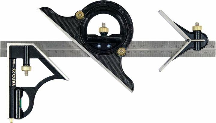Image du produit Yato Angle multifonction 300mm Angle combiné avec angle d'arrêt Echelle contre-rotative Angle de