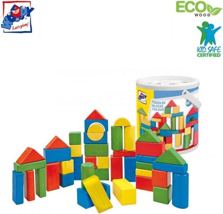 Woody Wooden blocks 50 vnt. Bucket Sorter