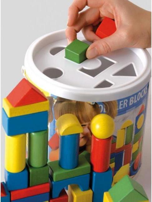 Produktbild Woody Wooden blocks 50 vnt. Bucket Sorter