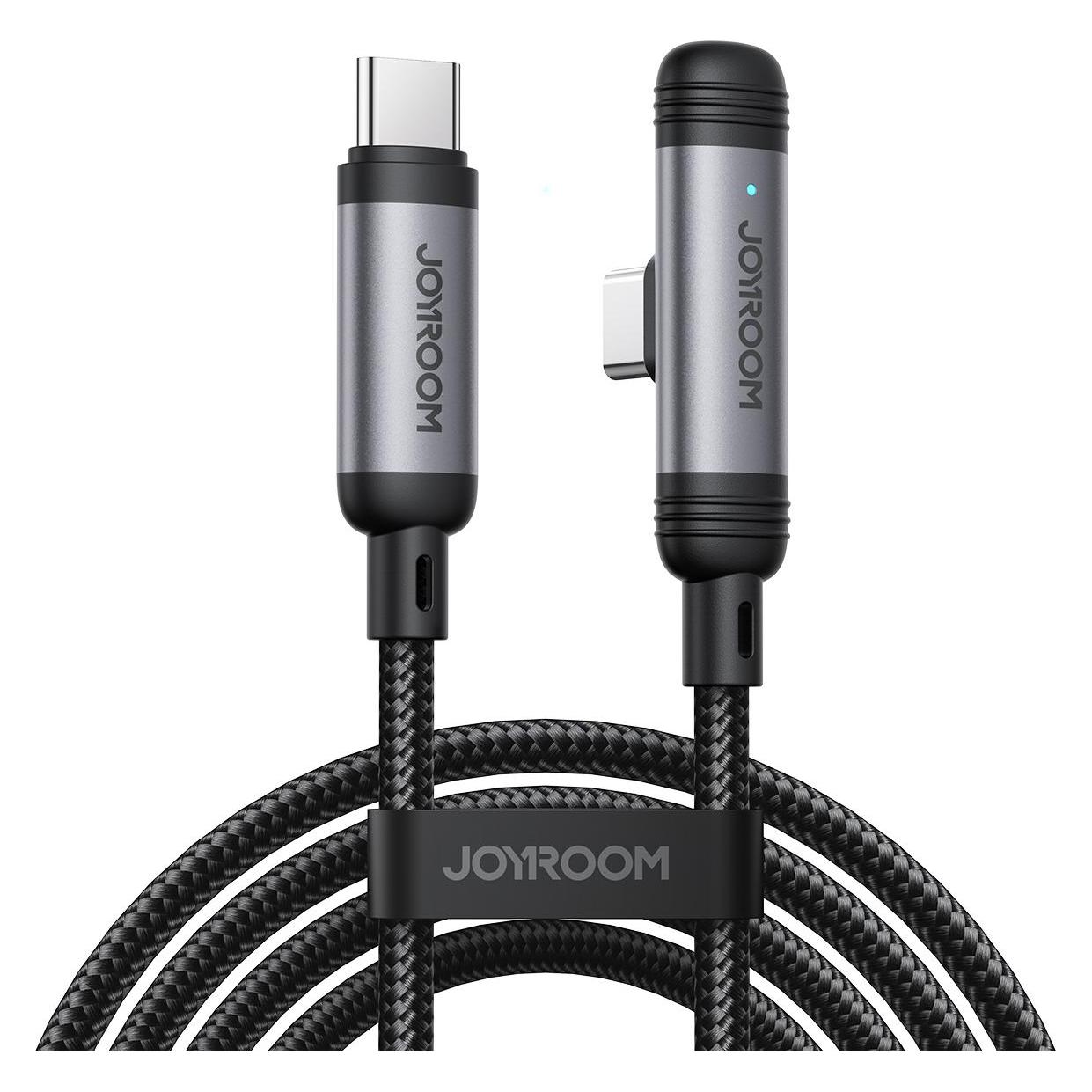 Joyroom Usb-C To Usb-C Angled Fast Charging Cable 60W, 1.2m - Black (1.20 m, 60 W), Usb Kabel