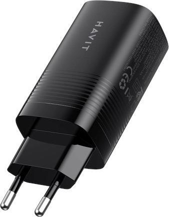 Immagine prodotto Havit UC20 - GaN 65 W Reiseladegerät mit drei Anschlüssen schwarz (65 W)