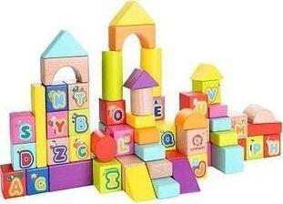 Actual product image Brimarex Wooden blocks Alphabet, numbers 80 TOP BRIGHT