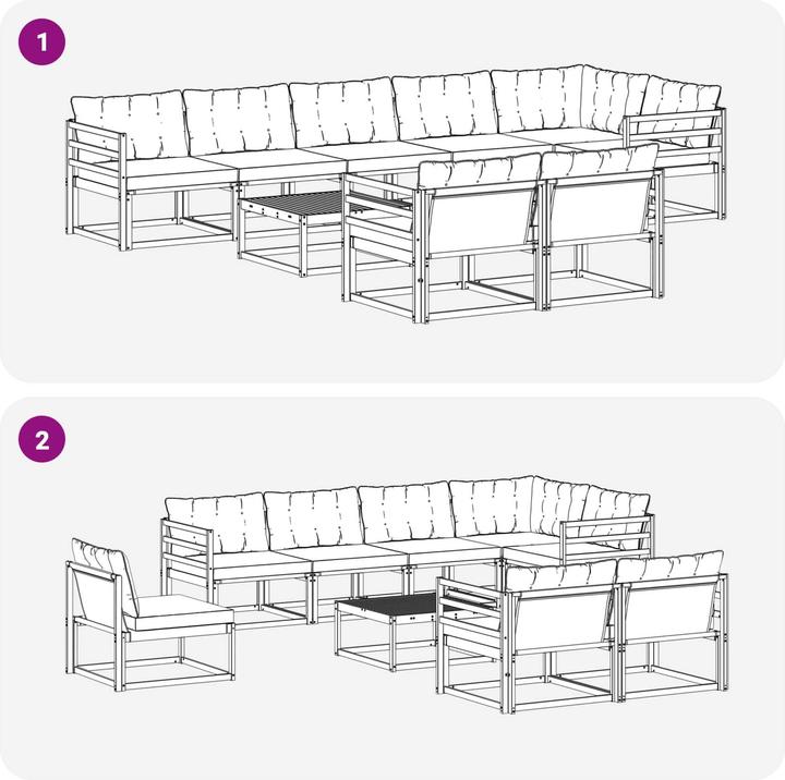 Produktbild vidaXL Outdoor-Sofa