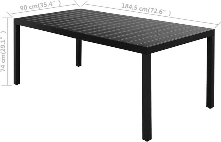 Produktbild vidaXL Gartenmöbel Set (184.50 x 90 x 74 cm)