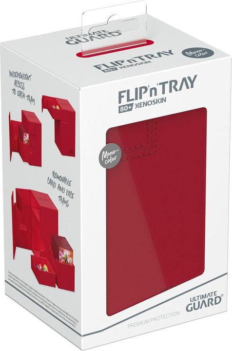 Image du produit Ultimate Guard Flip'n'Tray 80+ XenoSkin Monocolor Rouge