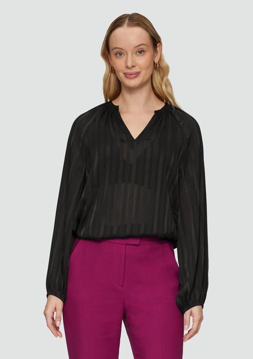 Immagine prodotto S.Oliver Bluse Semitransparente Chiffon-Bluse mit Streifen und Glitzergarn (46)