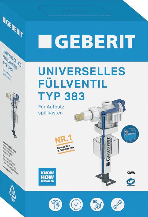 Actual product image Geberit Filling valve type 383