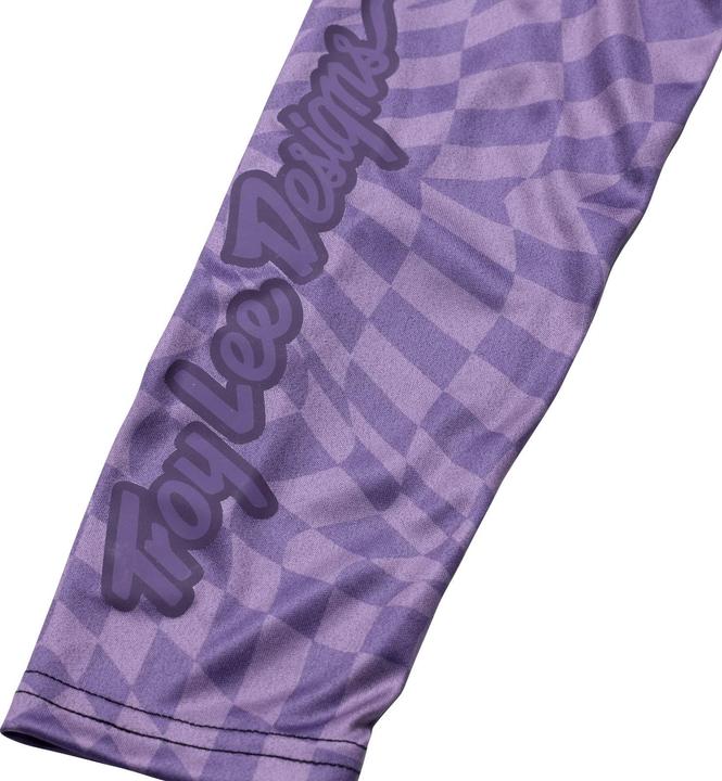 Actual product image Troy Lee Designs Womens Lilium LS Jersey, Twisted Checkers, deep purple, L (L)