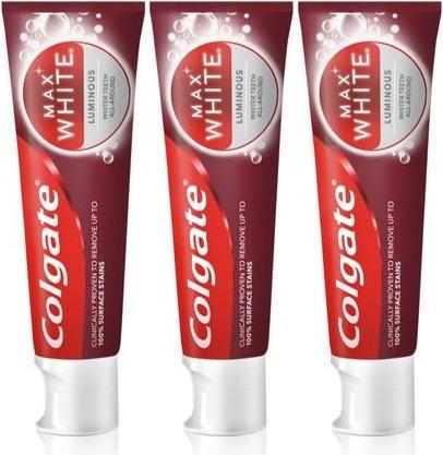 Image du produit Colgate Dentifrice blanchissant Max White Luminous 3 x 75 ml (75 ml)
