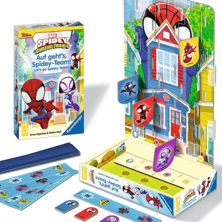 Immagine prodotto Ravensburger Spidey e i suoi fantastici amici - Forza, squadra di Spidey! - 22594 - Porta con te il gioco per (Francese, Inglese, Italiano, Multilingue, Olandese, Spagnolo, Tedesco, 2 - 4 Giocatori)