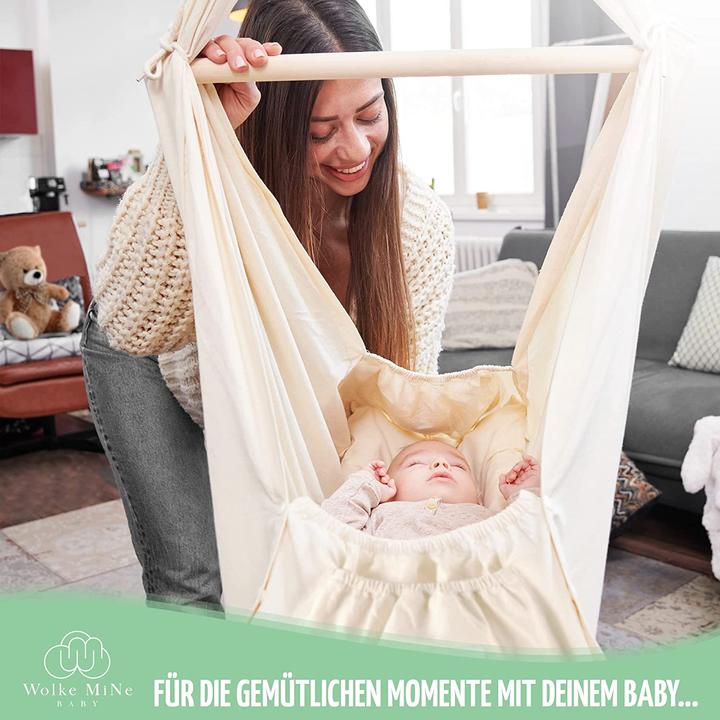 Actual product image Wolke Mine Spring cradle baby incl. ceiling attachment and spring