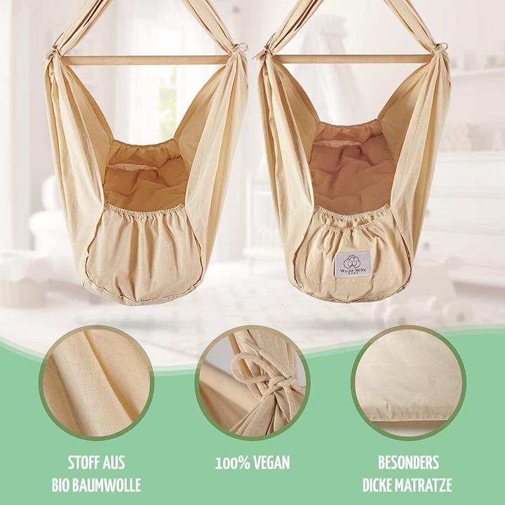 Actual product image Wolke Mine Spring cradle baby incl. ceiling attachment and spring