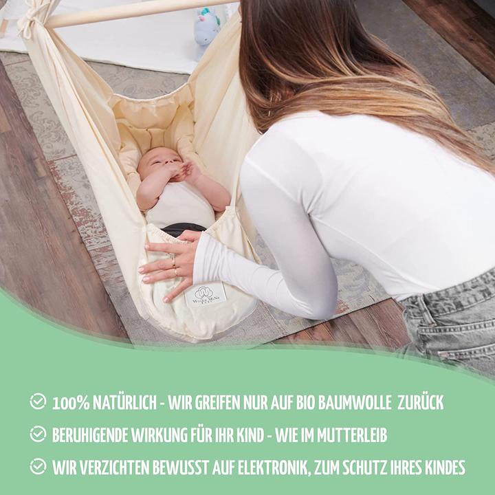 Actual product image Wolke Mine Spring cradle baby incl. ceiling attachment and spring