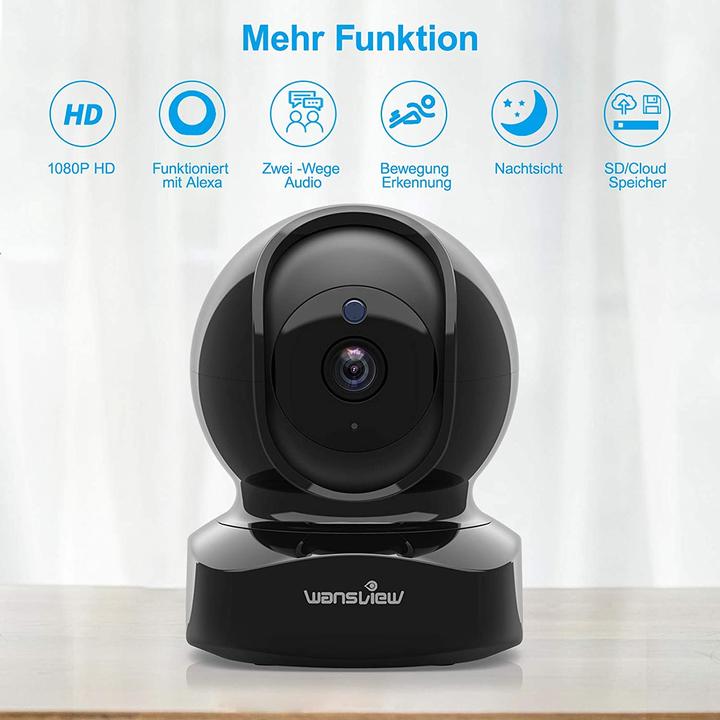 Immagine prodotto Wansview Telecamera IP per interni 1080P (nero)