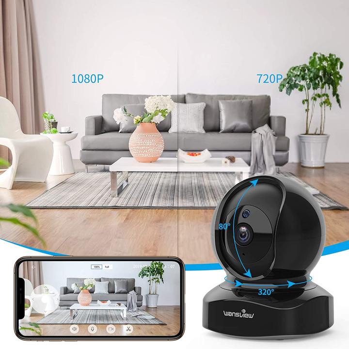 Immagine prodotto Wansview Telecamera IP per interni 1080P (nero)