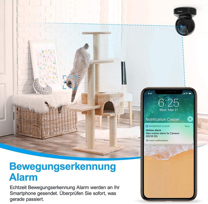 Immagine prodotto Wansview Telecamera IP per interni 1080P (nero)
