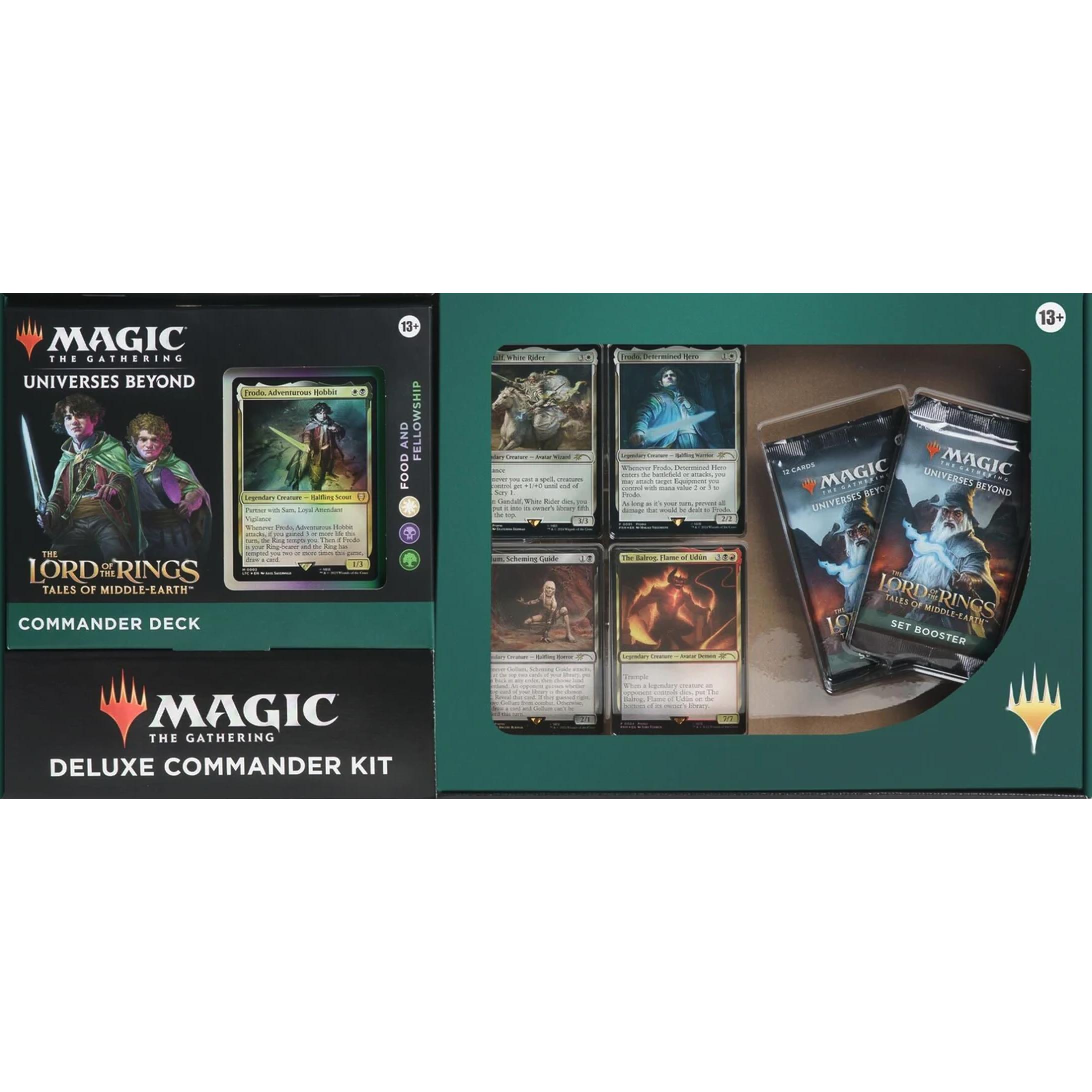 Wizards of the Coast The Lord of the Rings: Tales of Middle-earth Deluxe Commander Kit - Food and Fellowship - MTG - EN (Inglese, Pacchetto)