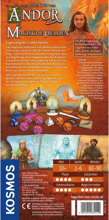 Productafbeelding Kosmos FKS6821490 - Magische Helden: De Legenden van Andor, 5-6 spelers, vanaf 10 jaar (NL uitbreiding) (Duits, 2 - 6 Spelers)