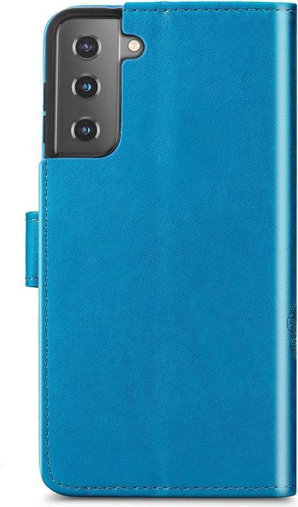Actual product image König Design Case Mobile Protection for Samsung Galaxy S21 Case Flip Cover Pocket Cases Blue New (Samsung Galaxy S21+)