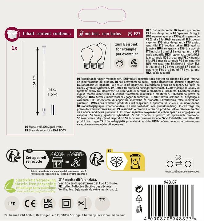 Immagine prodotto Paulmann Ciondolo URail Basic (E27)