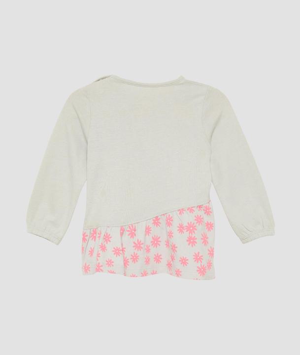 Produktbild S.Oliver T-Shirt Ausgestelltes Langarmshirt mit gemusterter Blende (74)