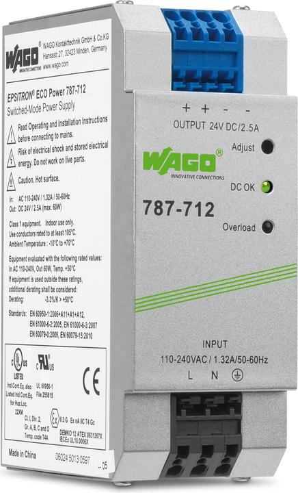 Produktbild Wago Hutschienen-Netzteil (DIN-Rail