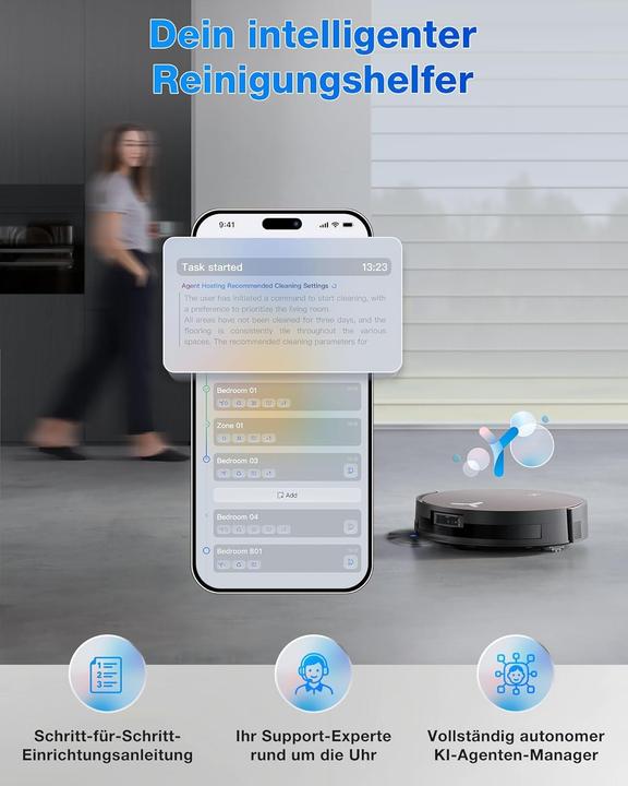 Actual product image Ecovacs X11 OmniCyclone (19500 Pa, Mop roller)