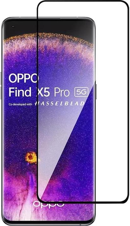 Produktbild PhoneLook 3D Tempered Glass Full Screen Display Schutzglas mit schwarzem Rahmen (1 Stk., Oppo Find X5 Pro)