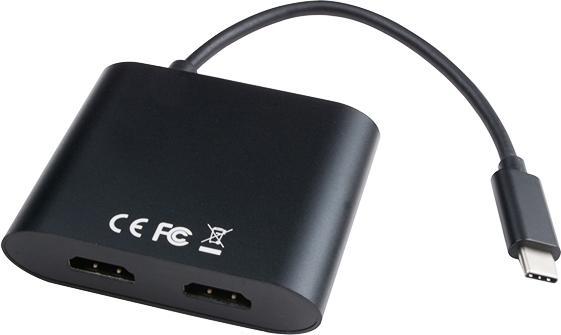 Produktbild V7 USB C AdapterUSB to 2X HDMI (USB-C, 2 Ports)