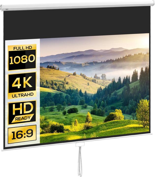 Produktbild Homcom Beamer Leinwand Kunststoff, Metall Weiss (120", 16:9)