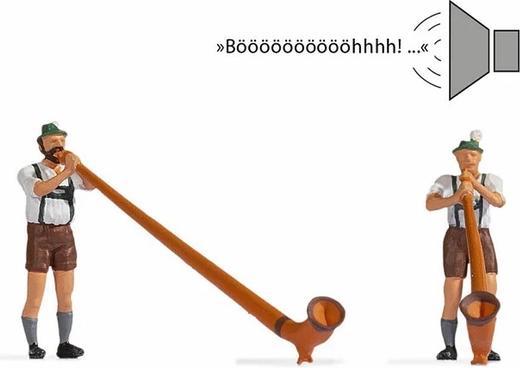 Actual product image Noch H0 sound scene alphorn player