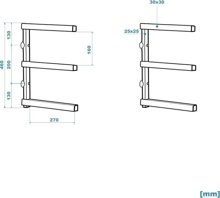 Produktbild XPOtool 2x Holzregal 3 Ebenen 150kg Kragarmregal Holzlagerregal Kaminholzregal
