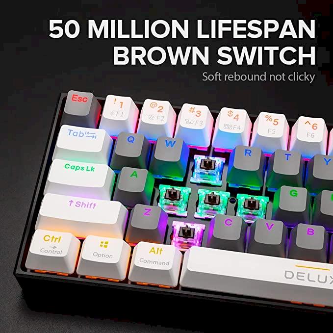 Actual product image Delux KM33 keyboard (English-international, Cable)