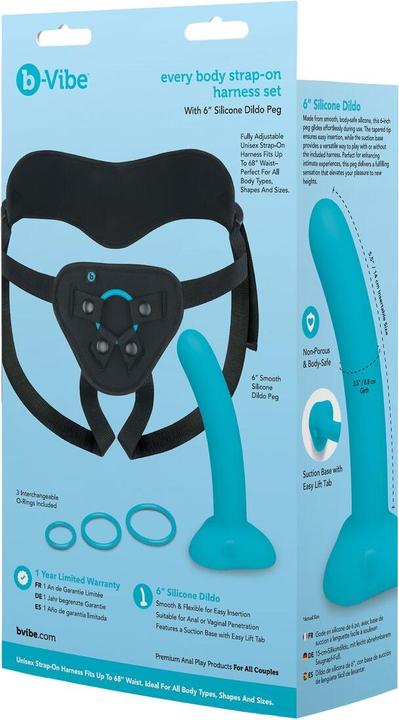 Actual product image Earthly Body Strap-On Dildo B-Vibe