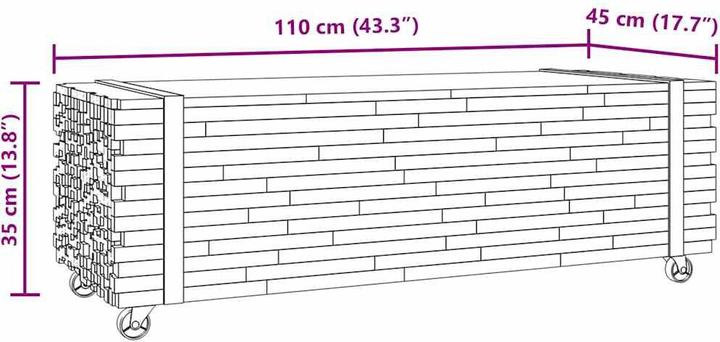 Immagine prodotto vidaXL Couchtisch (110 x 45 x 35 cm)
