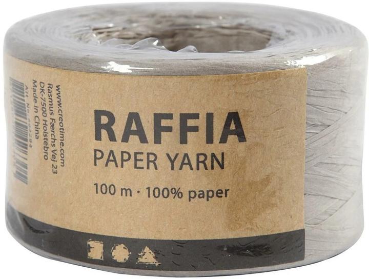 Produktbild Creativ Company Papierband Raffiabast 8 mm x 100 m, Hellgrau (Geschenkband, 1 x)